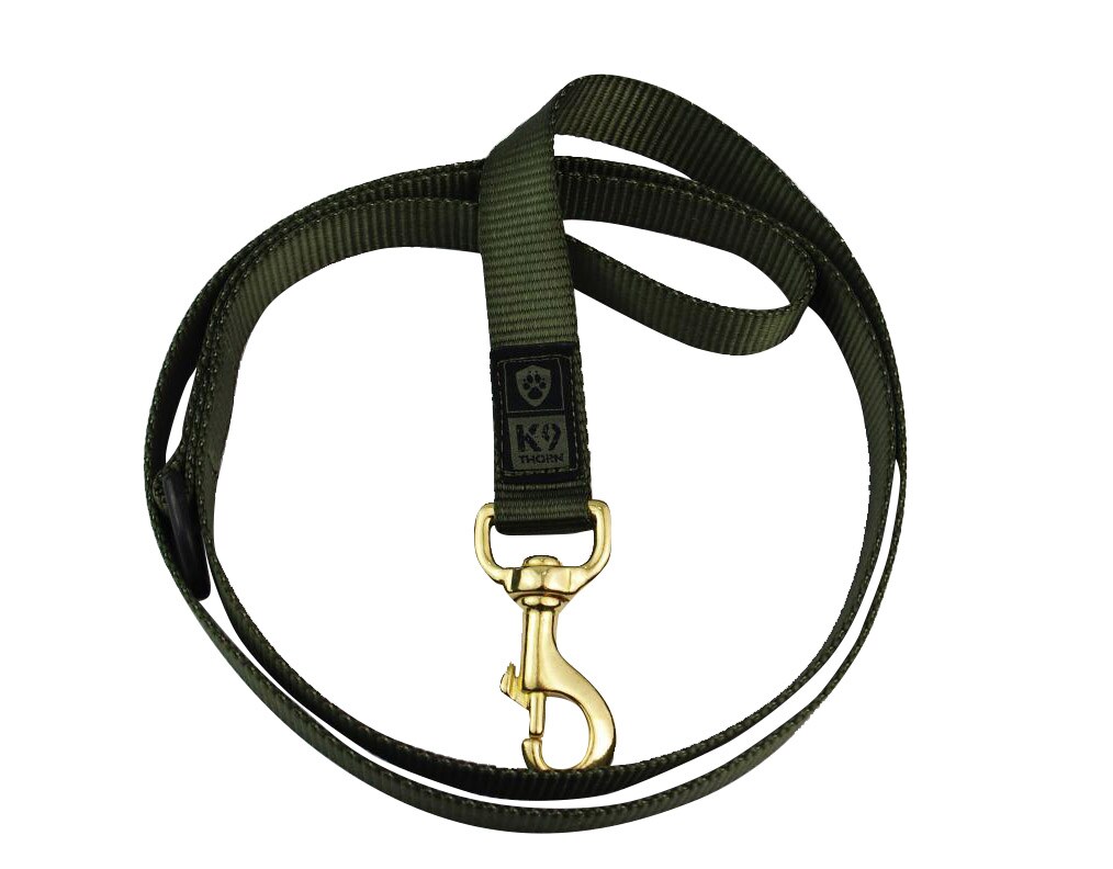 K9 Thorn Leash with D-ring Olive - 100 cm 