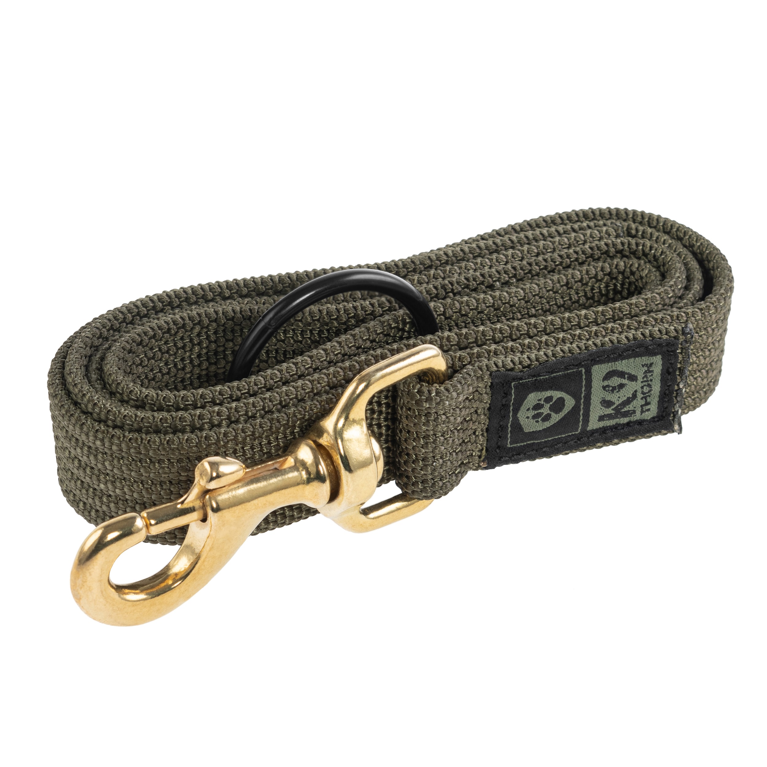 K9 Thorn Leash with D-ring Olive - 100 cm 