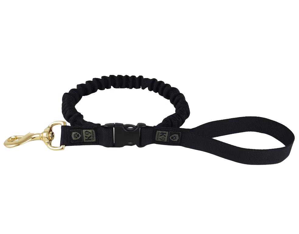 K9 Thorn Leash with shock absorber black - 120 cm 