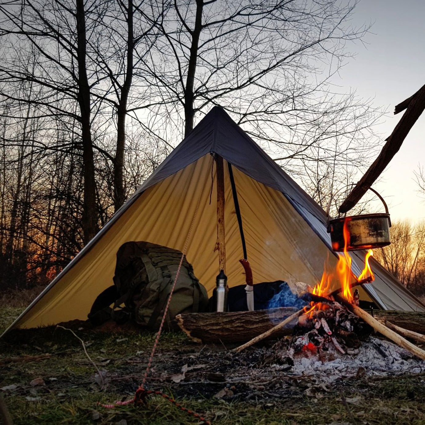 Bushmen Ultralight 3x3 Bivouac Tarp - Dark Olive