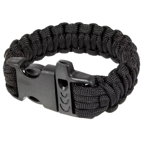 Element Paracord Bracelet with Whistle - Black