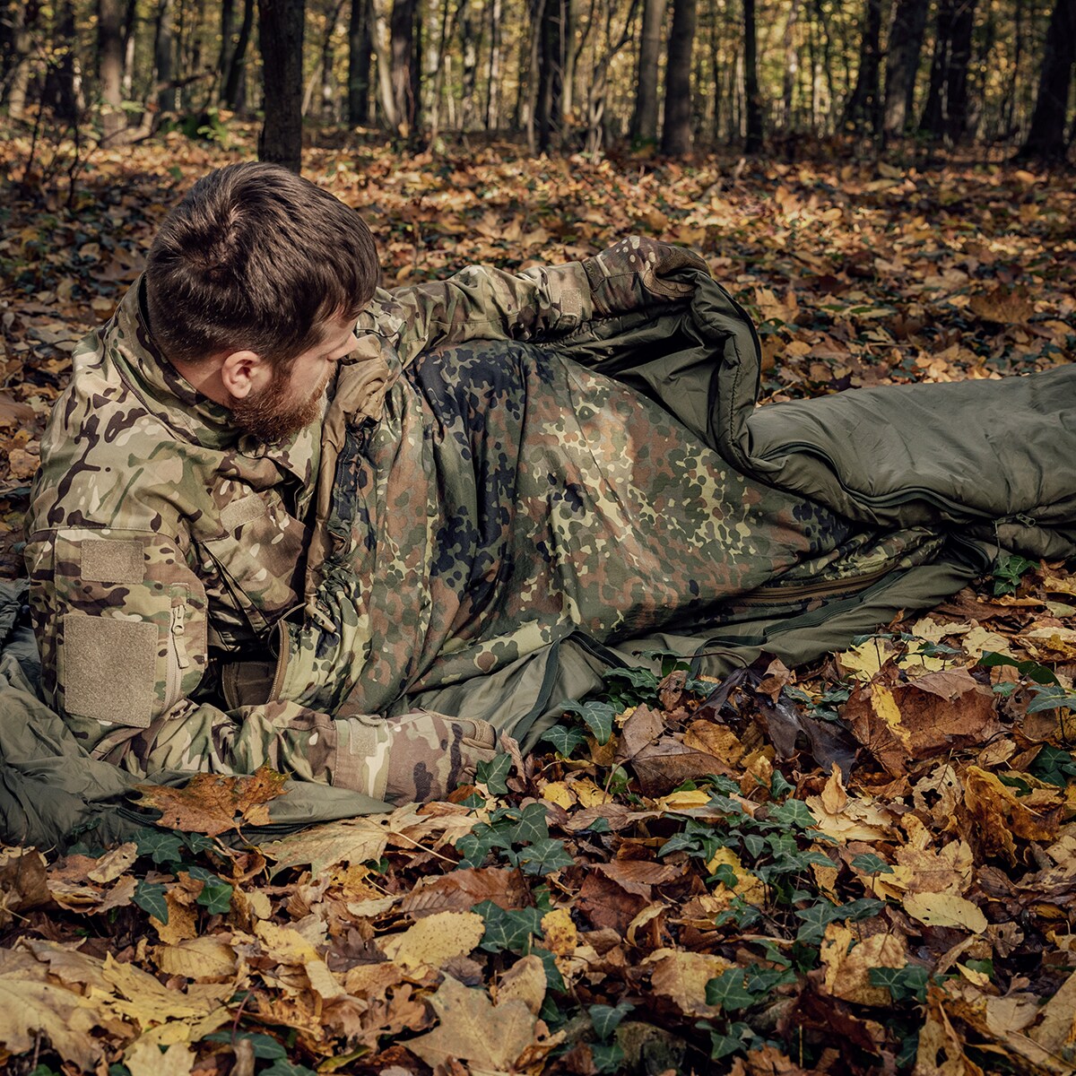 Helikon Swagman Roll Climashield Apex Poncho with sleeping bag function - Flecktarn