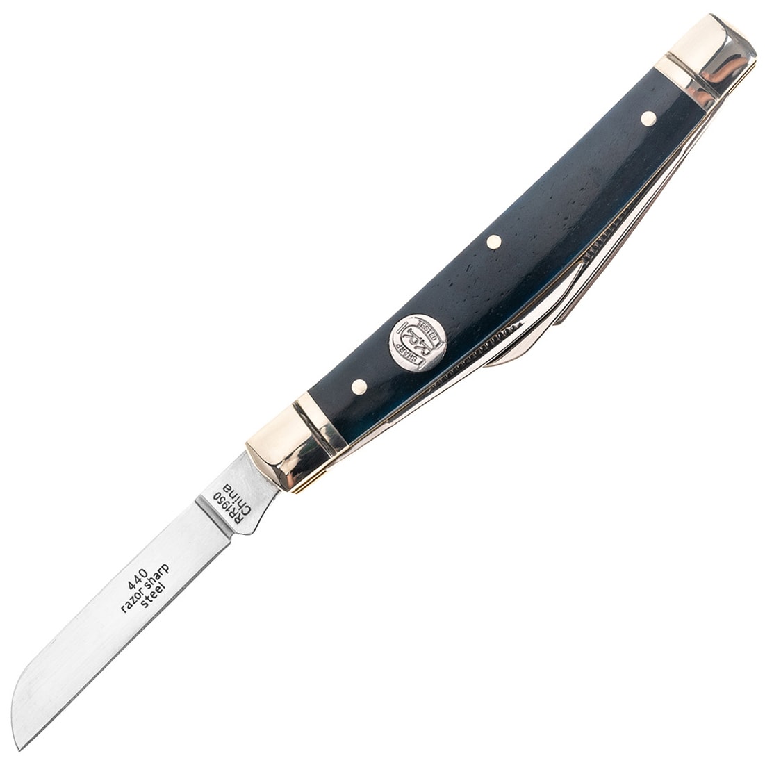 Rough Rider Blue Smooth Bone Whittler 440 Pocket Knife