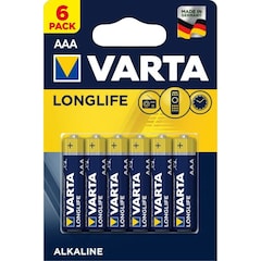 Varta Longlife LR03 AAA Batteries - 6 pcs.