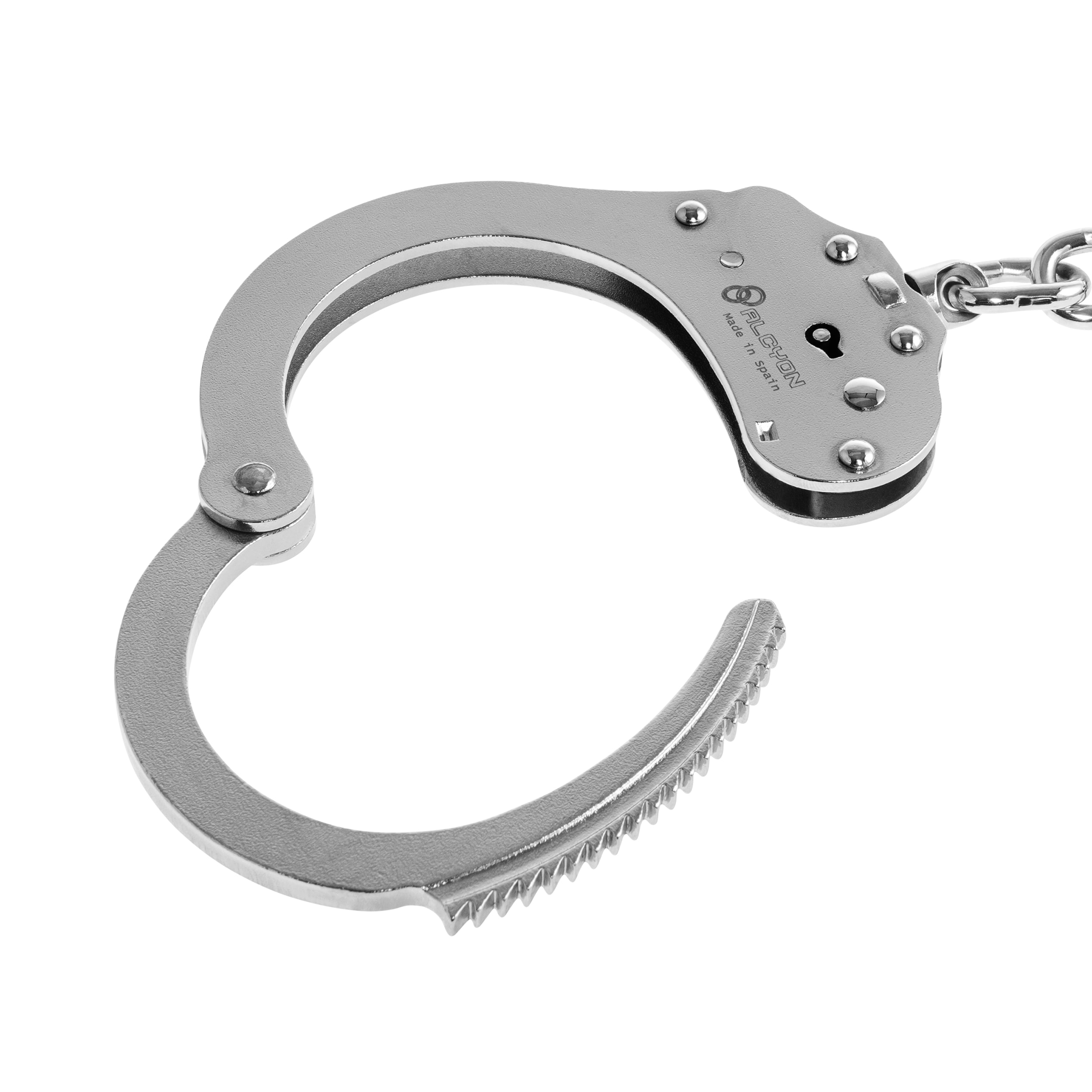 Alcyon Chain Steel Double Lock Handcuffs - Silver