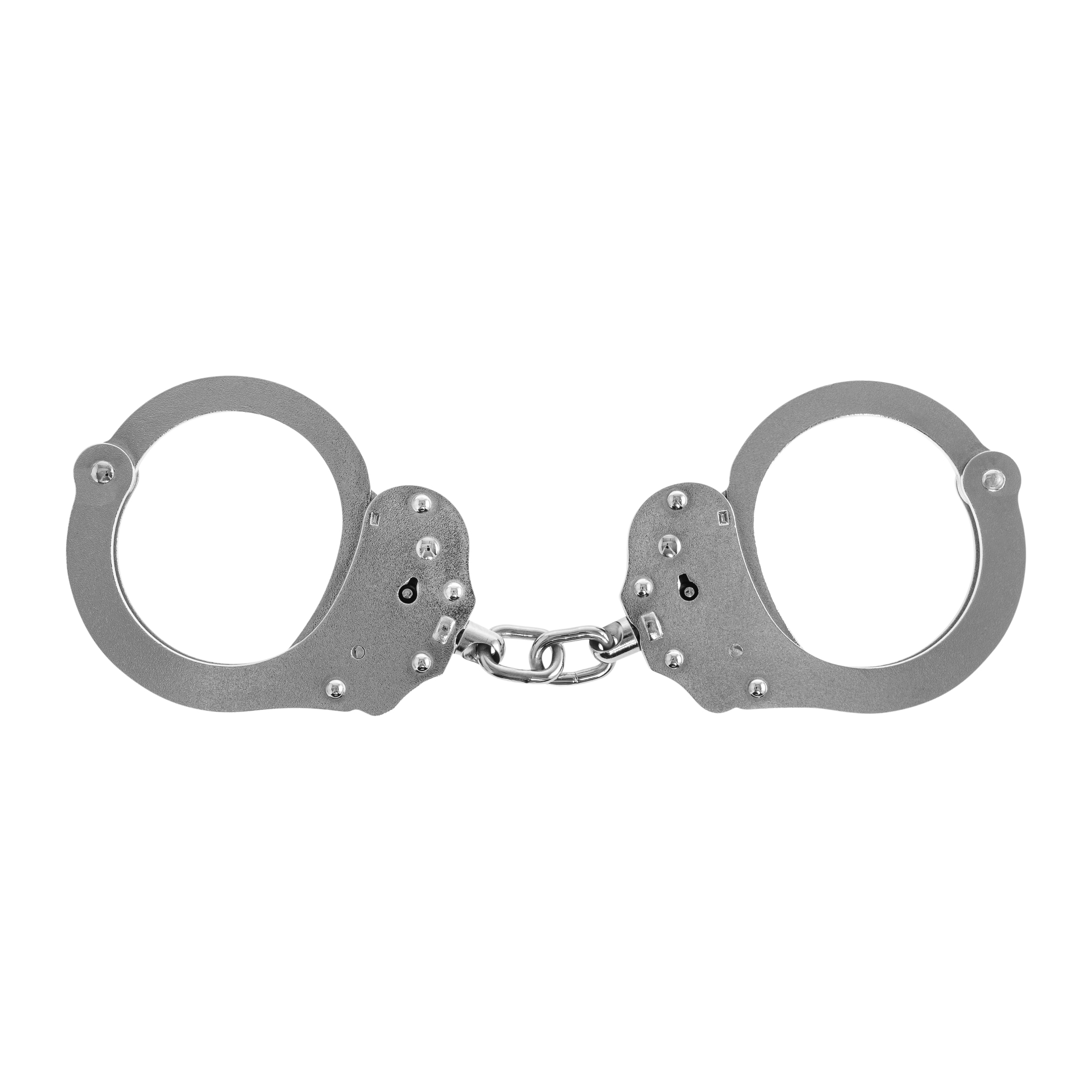 Alcyon Chain Steel Double Lock Handcuffs - Silver