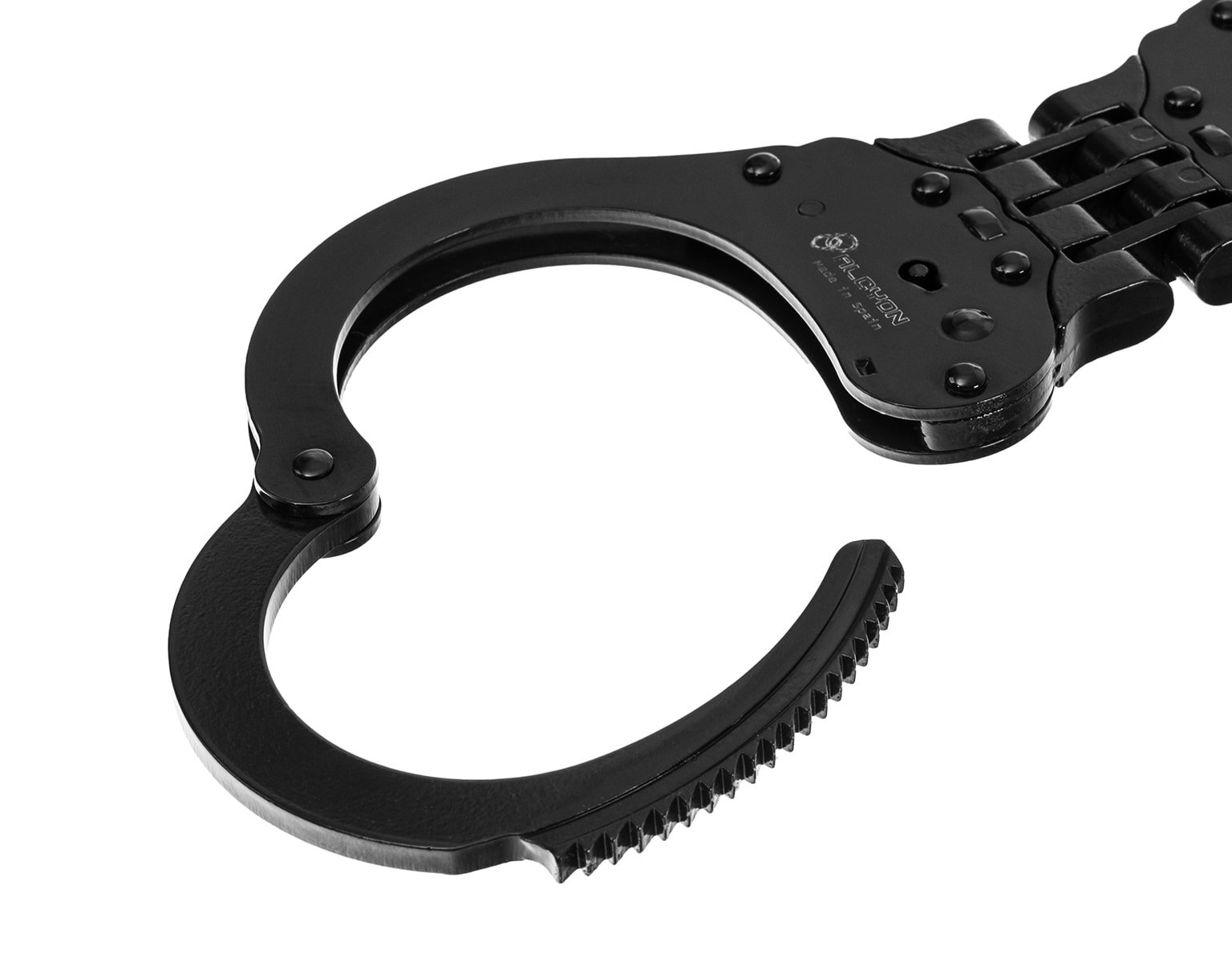 Alcyon Hinge Steel handcuffs black