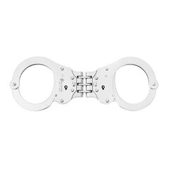 Alcyon Hinge steel handcuffs Double lock silver