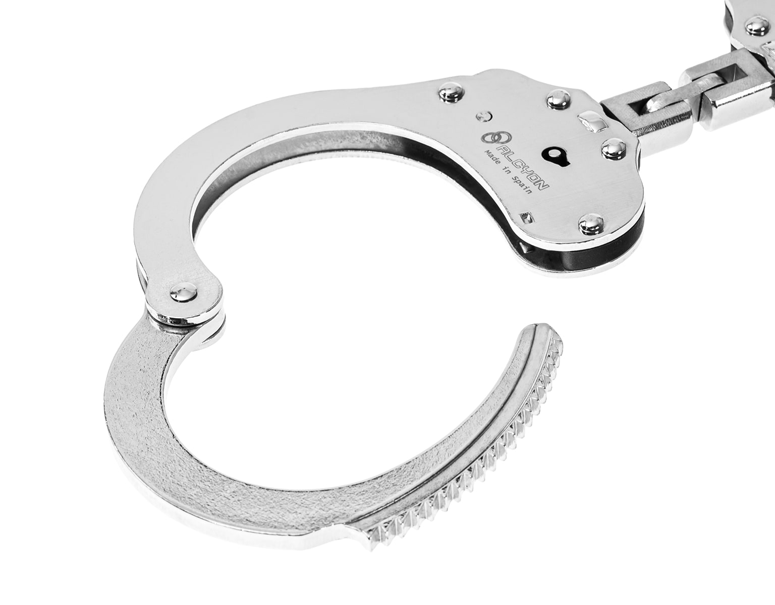 Alcyon Hoop Steel articulated handcuffs silver