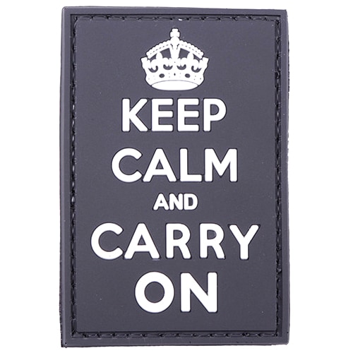 GFC Tactical Keep Calm And Carry On 3D Patch - Black