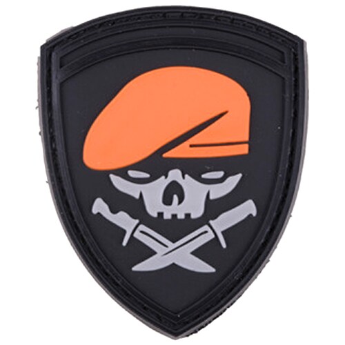 GFC Tactical Skull Knife 3D Patch - Black