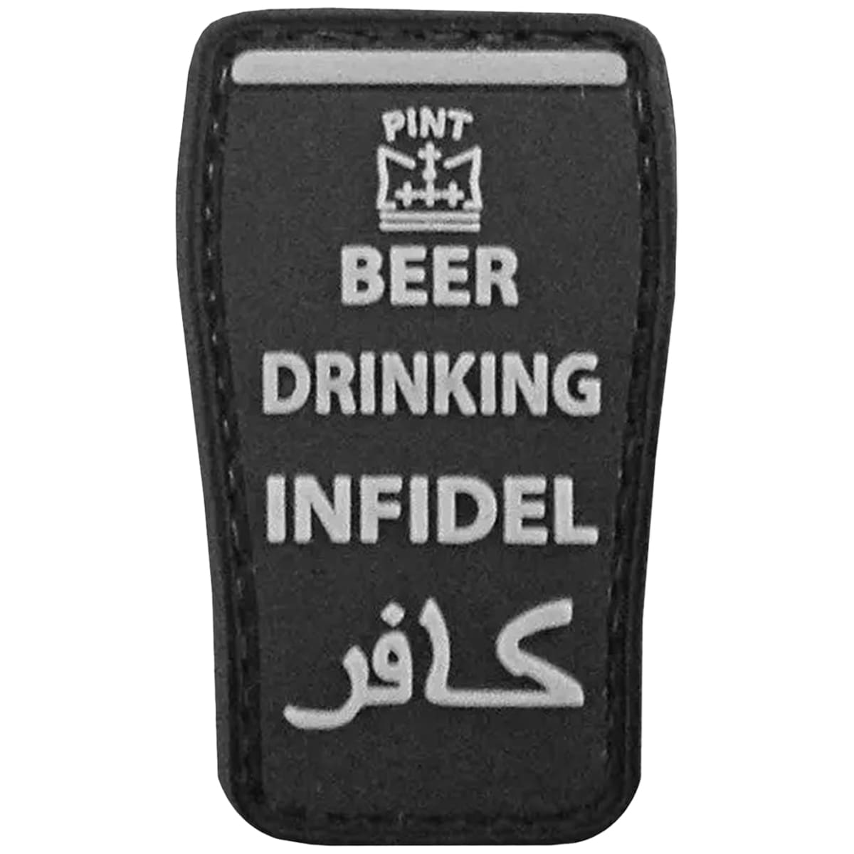 GFC Beer drinking infidel 3D Morale Patch - Black