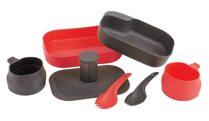 Wildo Camp-A-Box Duo Complete Camping Set - Red/Dark Grey