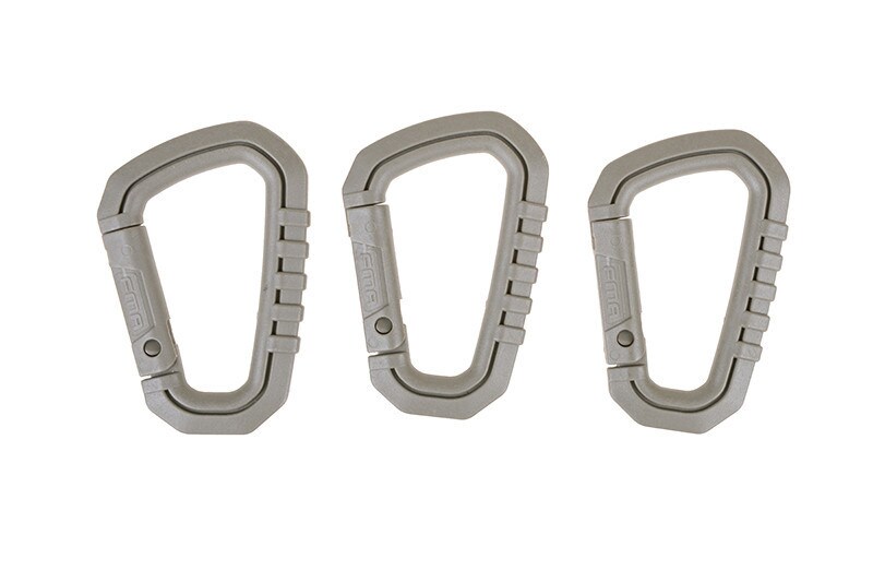 FMA 3 Polymer Snap Hooks Set – Foliage Green