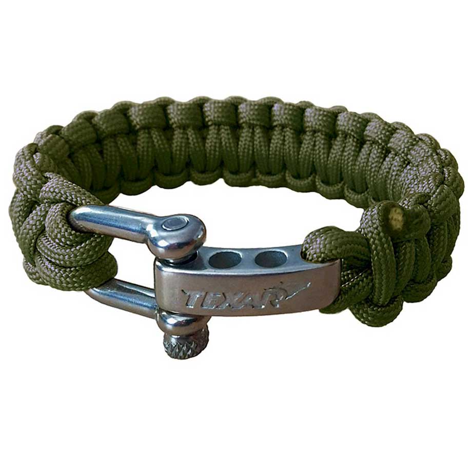 Paracord Texar shackle bracelet - Olive