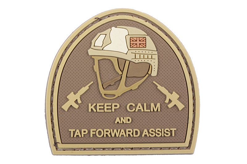 GFC Keep Calm And Tap Forvard Assist 3D Morale Patch - tan