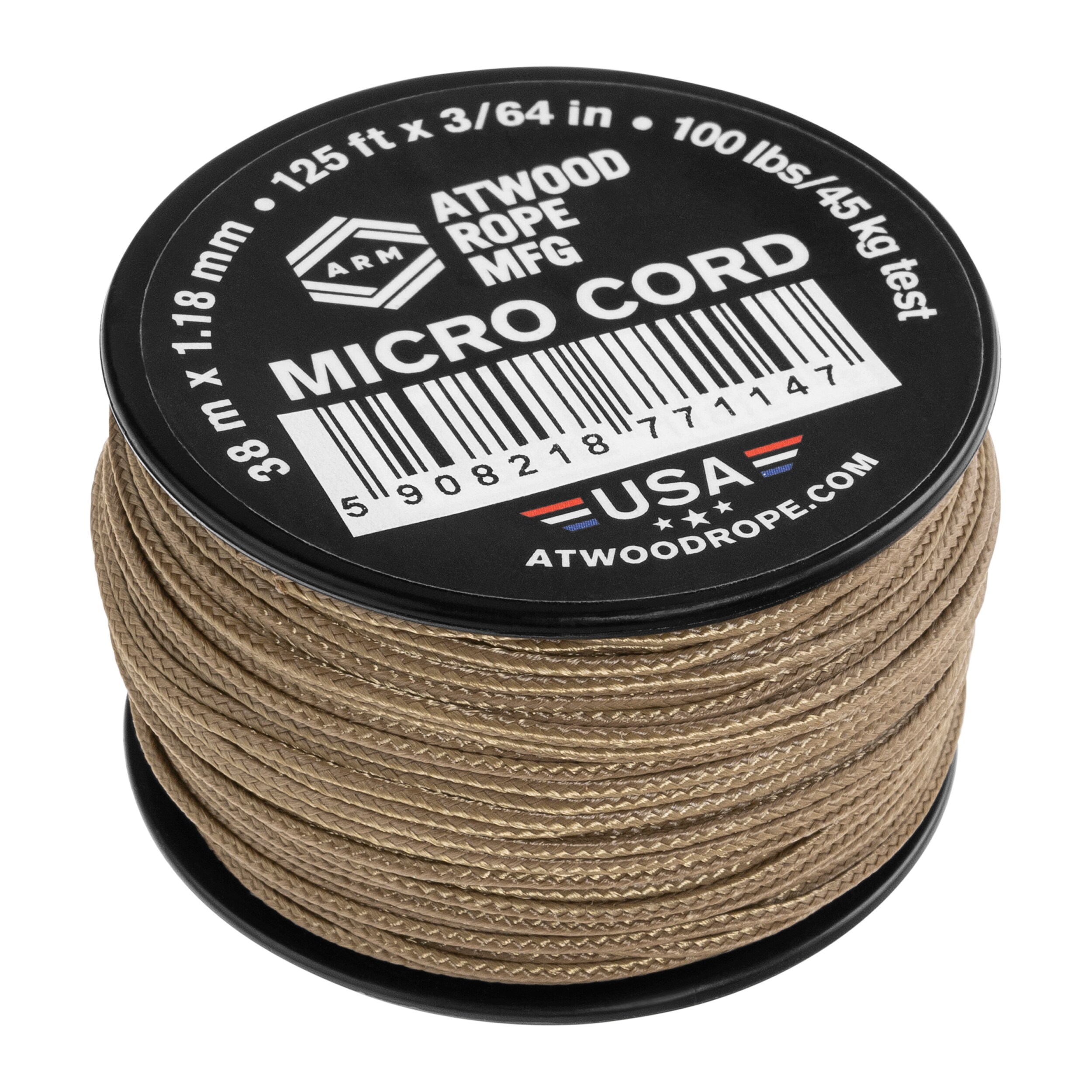 Atwood Rope MFG Micro Cord 38 m - Coyote
