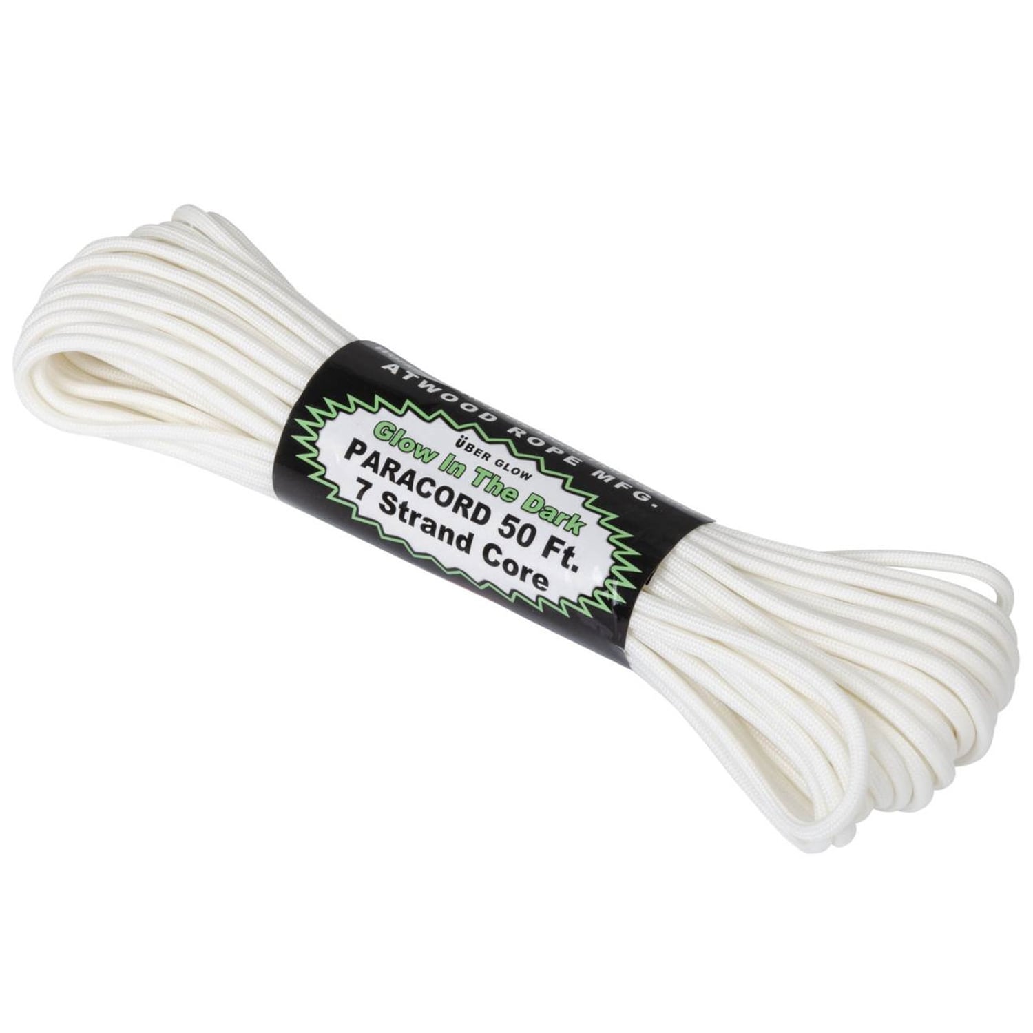 Atwood Rope MFG 550 Paracord Uber Glow 15 m - White