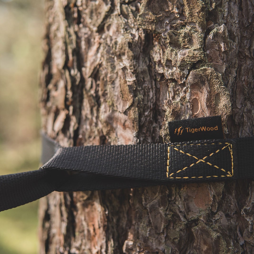 TigerWood Hammock Mounting Straps 2 m - Black
