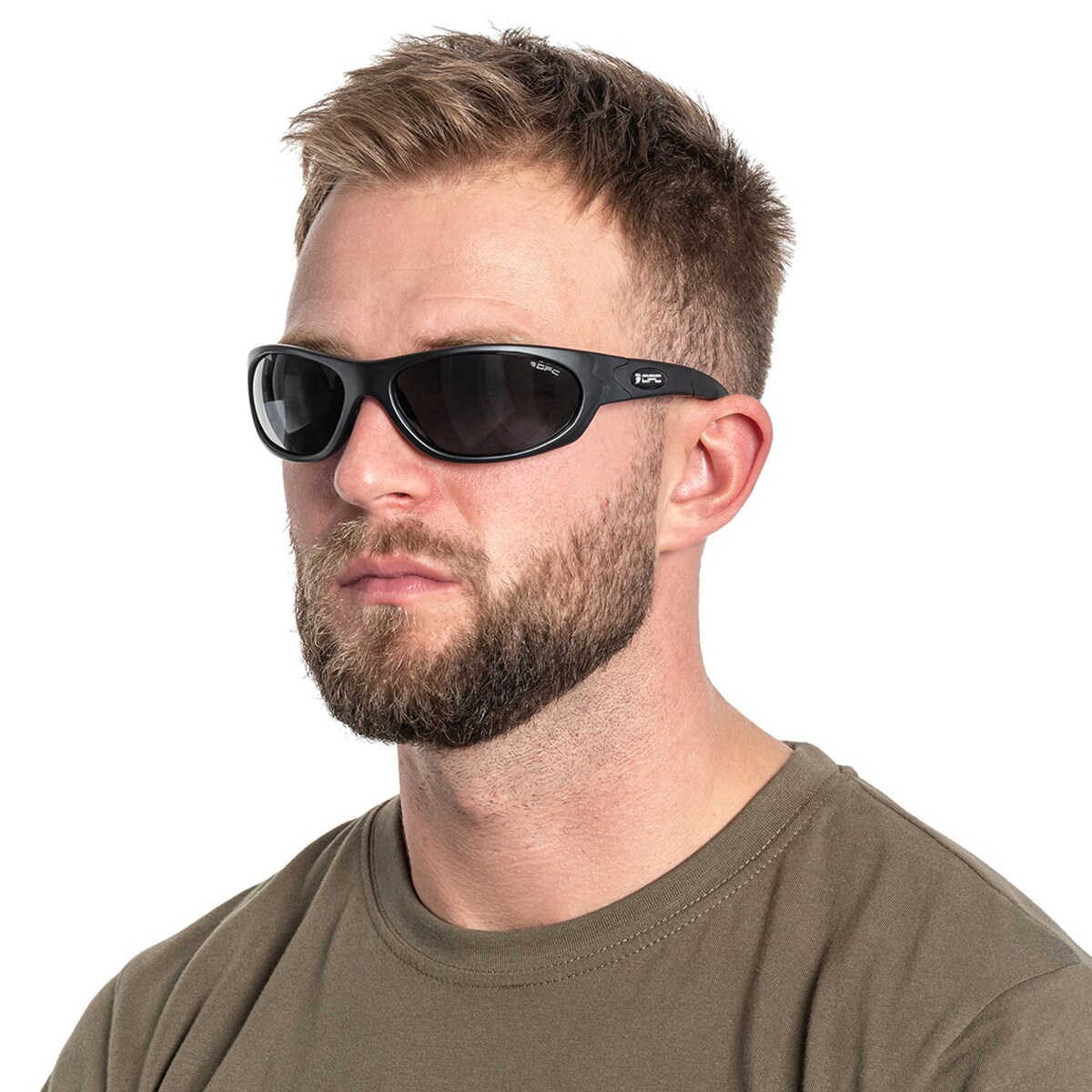 OPC Military Marines safety glasses - Black Matt Smoke Revo Polarised