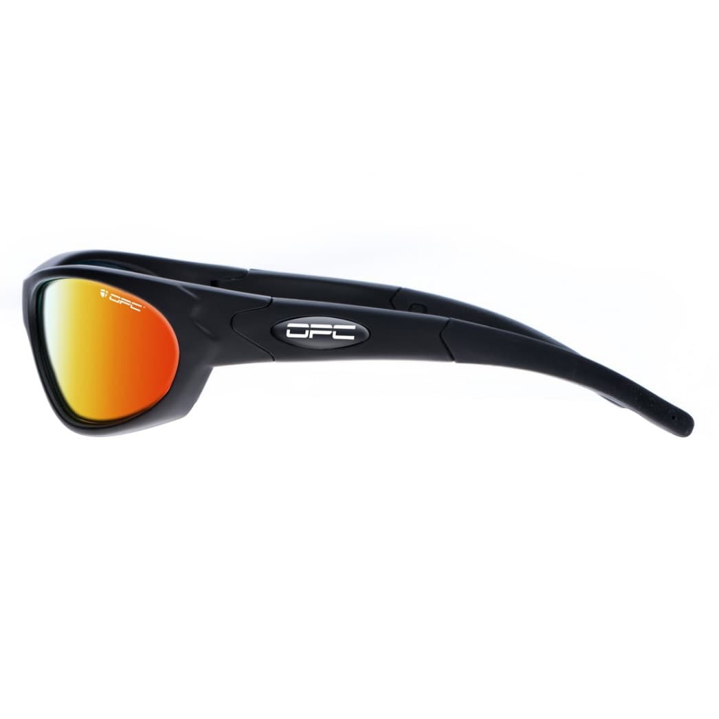 OPC Military Marines safety glasses - Black Matt Red Revo Polarised