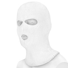 Mil-Tec Winter Balaclava with 3 holes - White