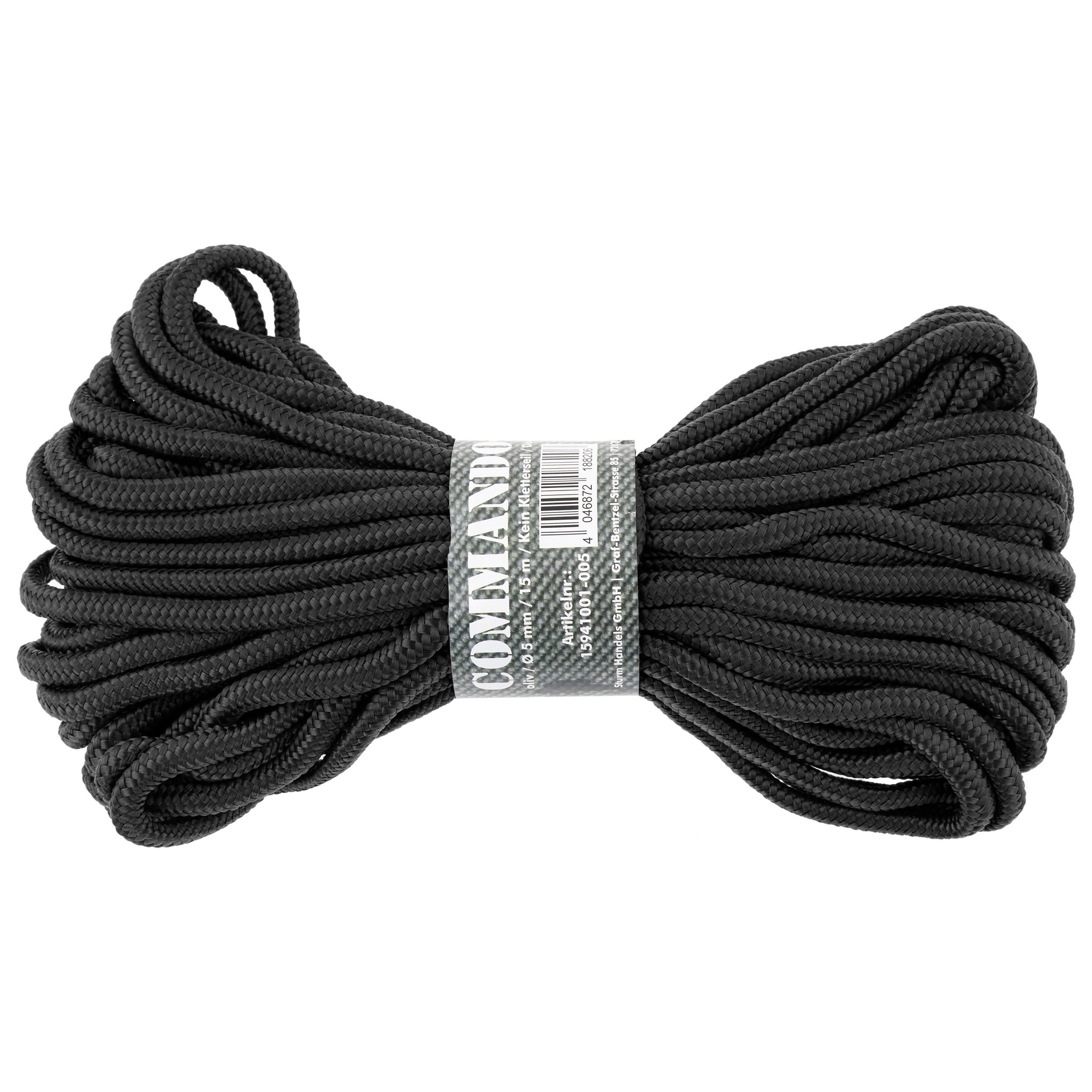 Mil-Tec Commando line 5 mm x 15 m - Black