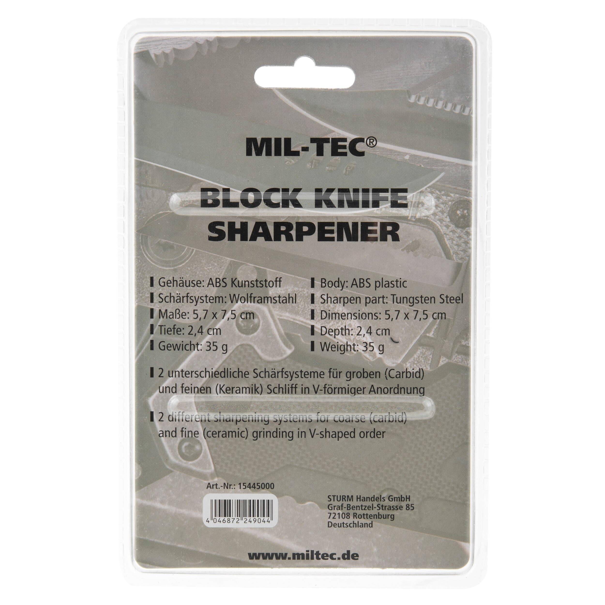 Mil-Tec Pocket Sharpener - Olive