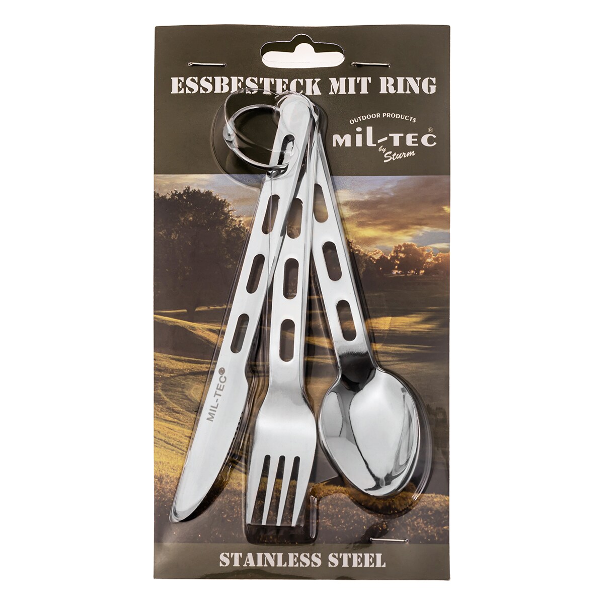 Mil-Tec 3-part steel Utensil Set