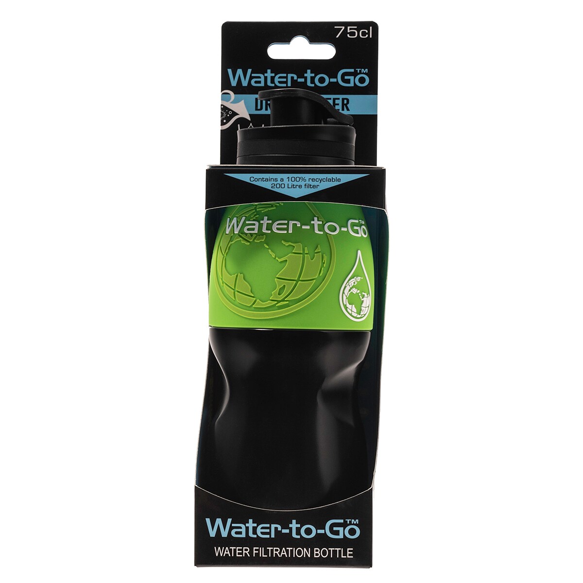 Water-to-Go Filter bottle 750 ml - Green