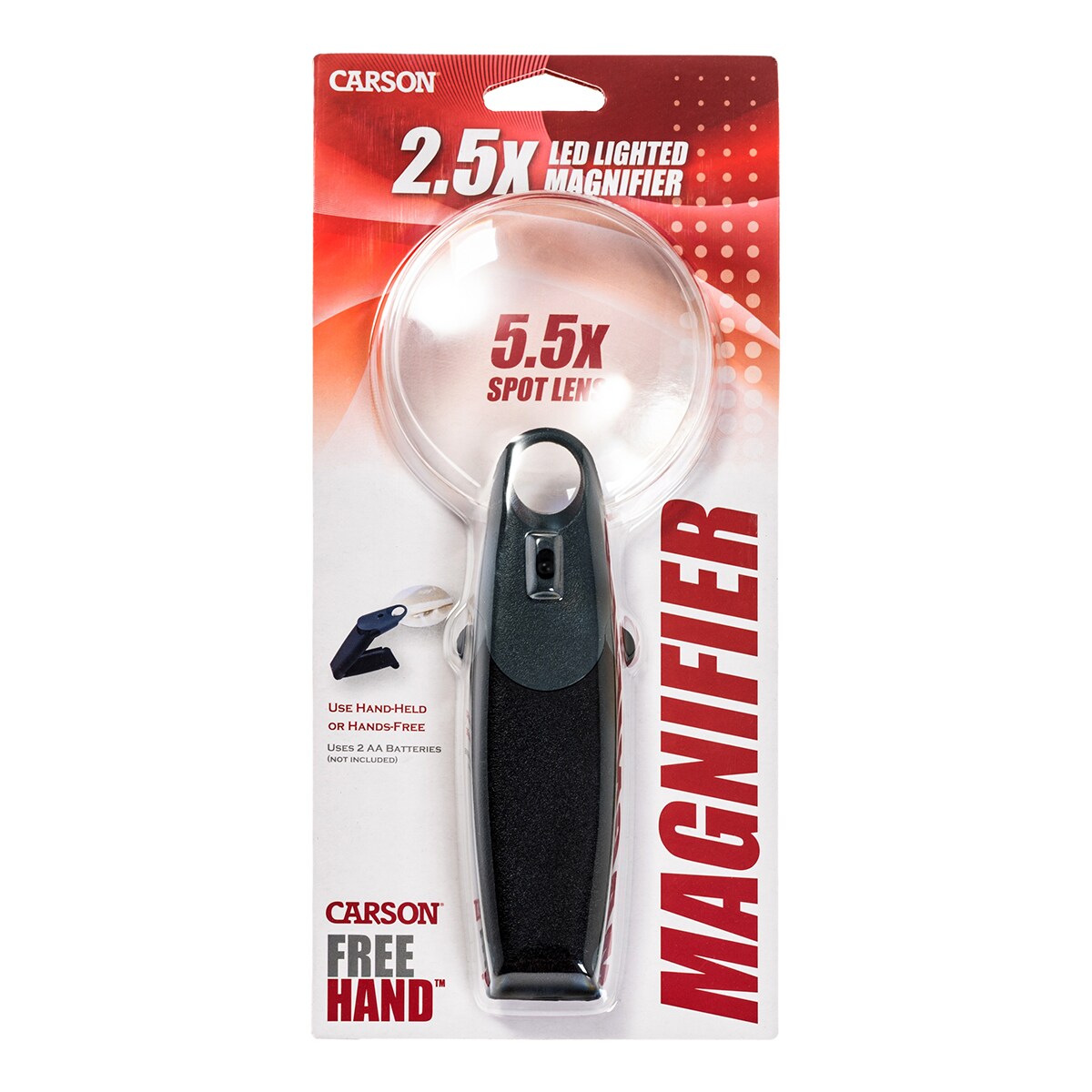 Carson FreeHand 2,5x / 5,5x Magnifier