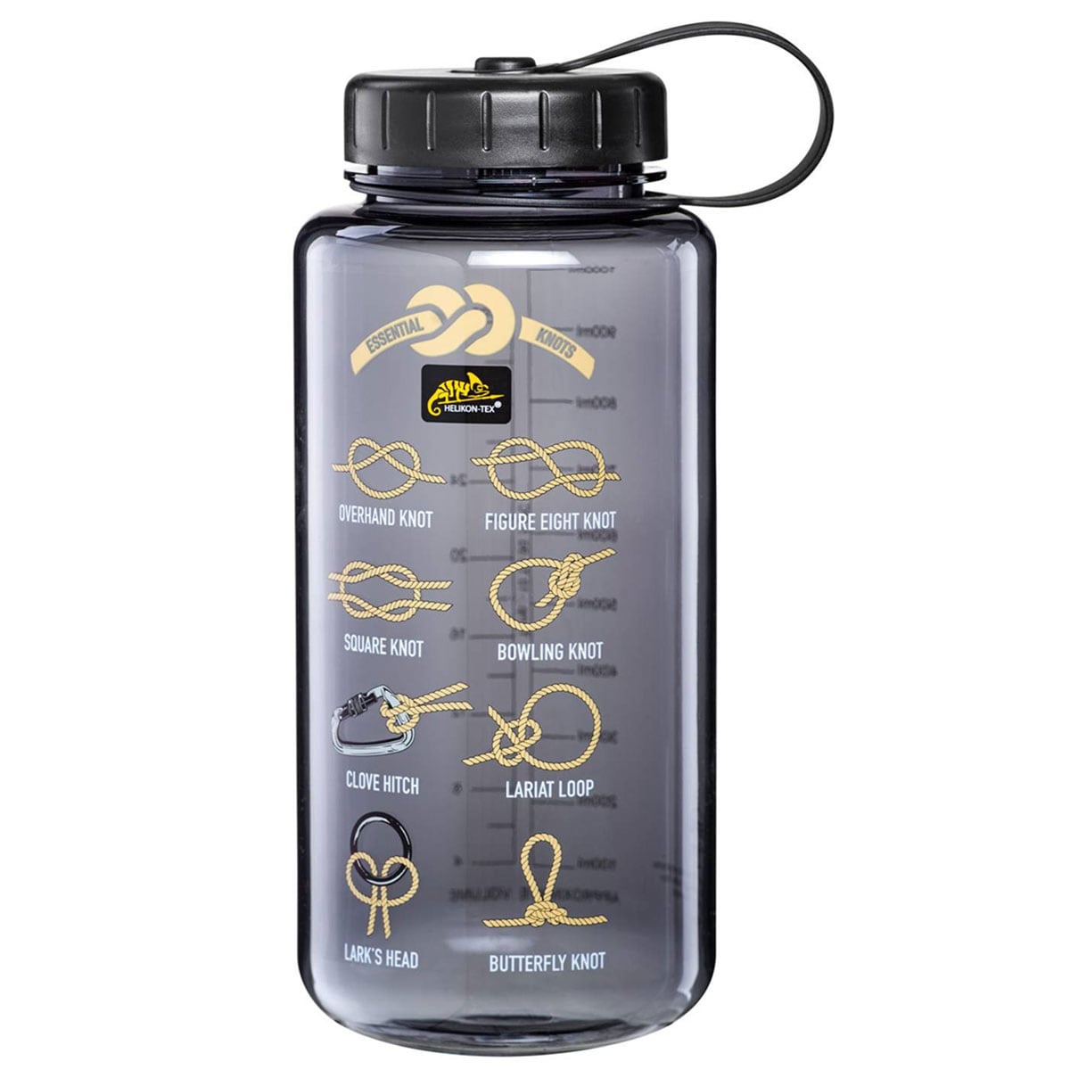 Helikon Tritan Wide Mouth Knots Bottle 1 l - Smoked