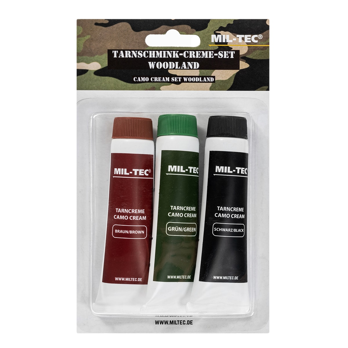 Mil-Tec Camouflage Paints in tubes 3 colors - Woodland