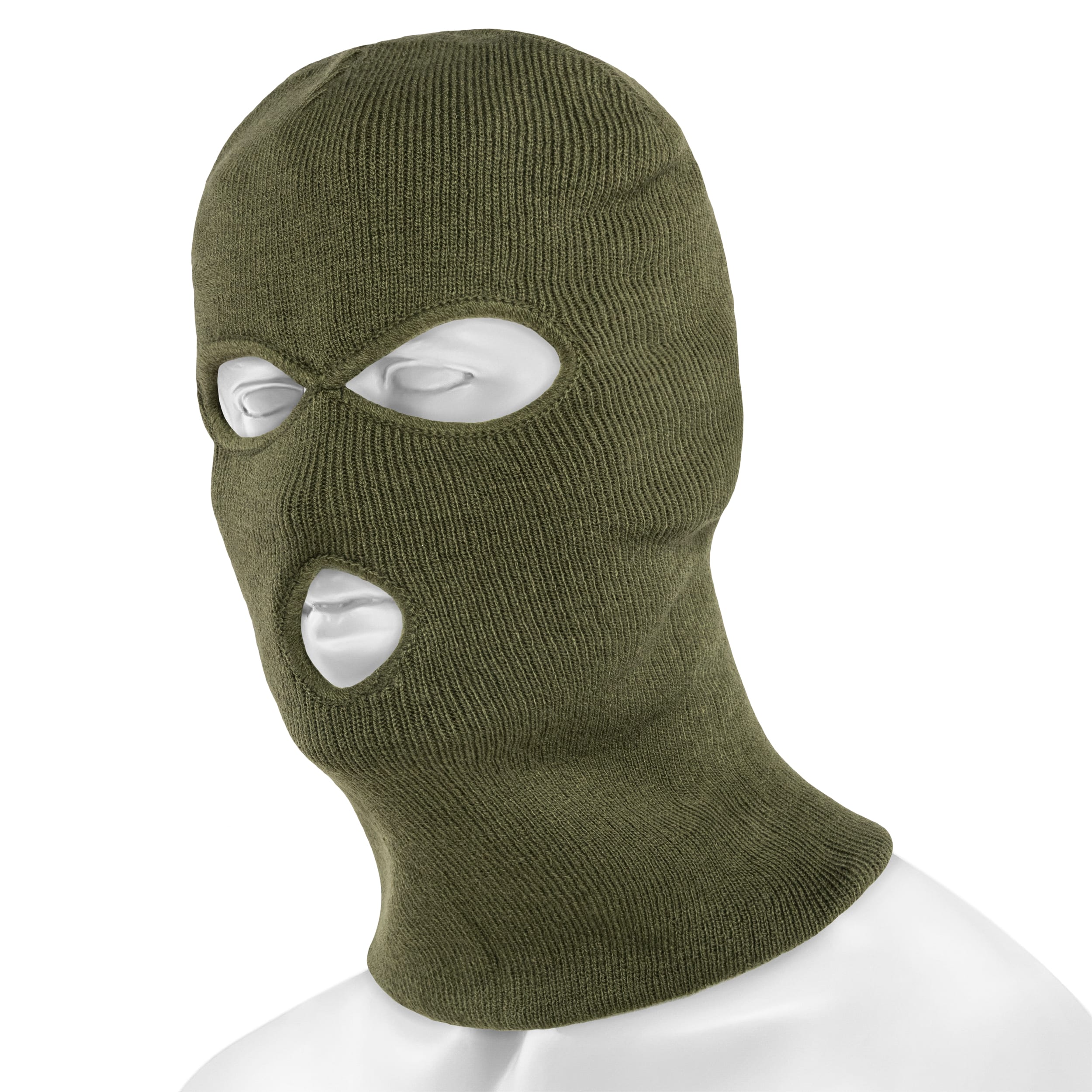 Mil-Tec Polyacrylic Balaclava with 3 holes - Olive