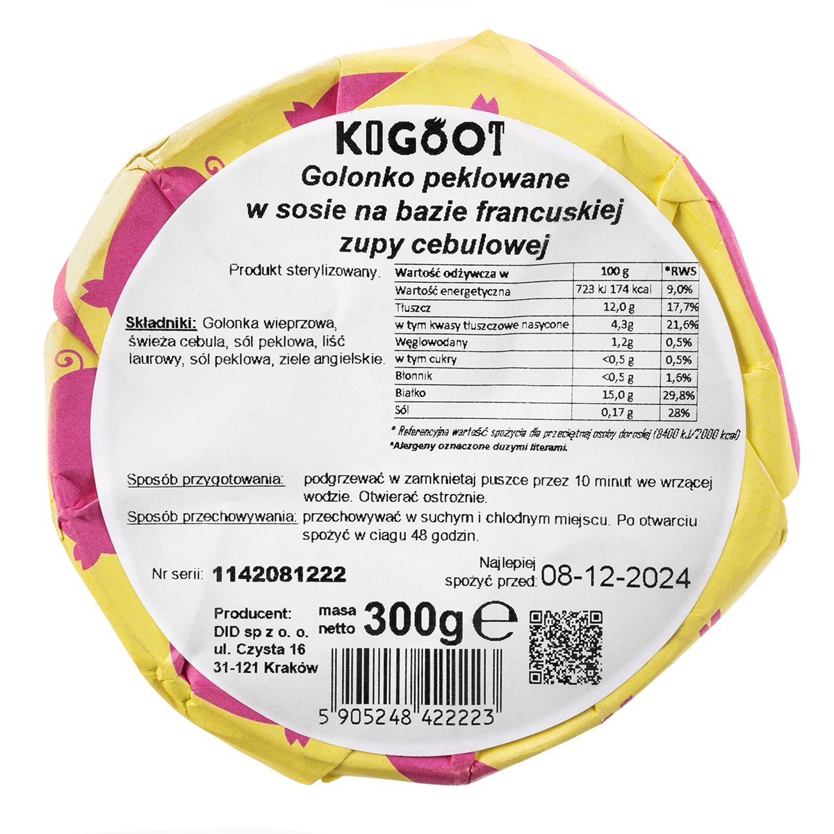 Kogoot Canned Food - Cured Pork Knuckle in Sauce Based on French Onion Soup 300 g