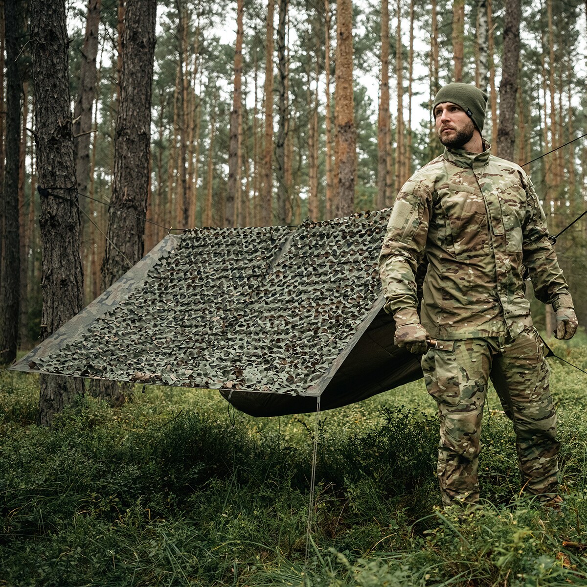 Mil-Tec CamoSystems Basic Bulk 1,6x1 m Woodland camouflage net - roll by meters