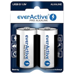 EverActive LR20 D Pro Alkaline 17500 mAh battery - 2 pcs.