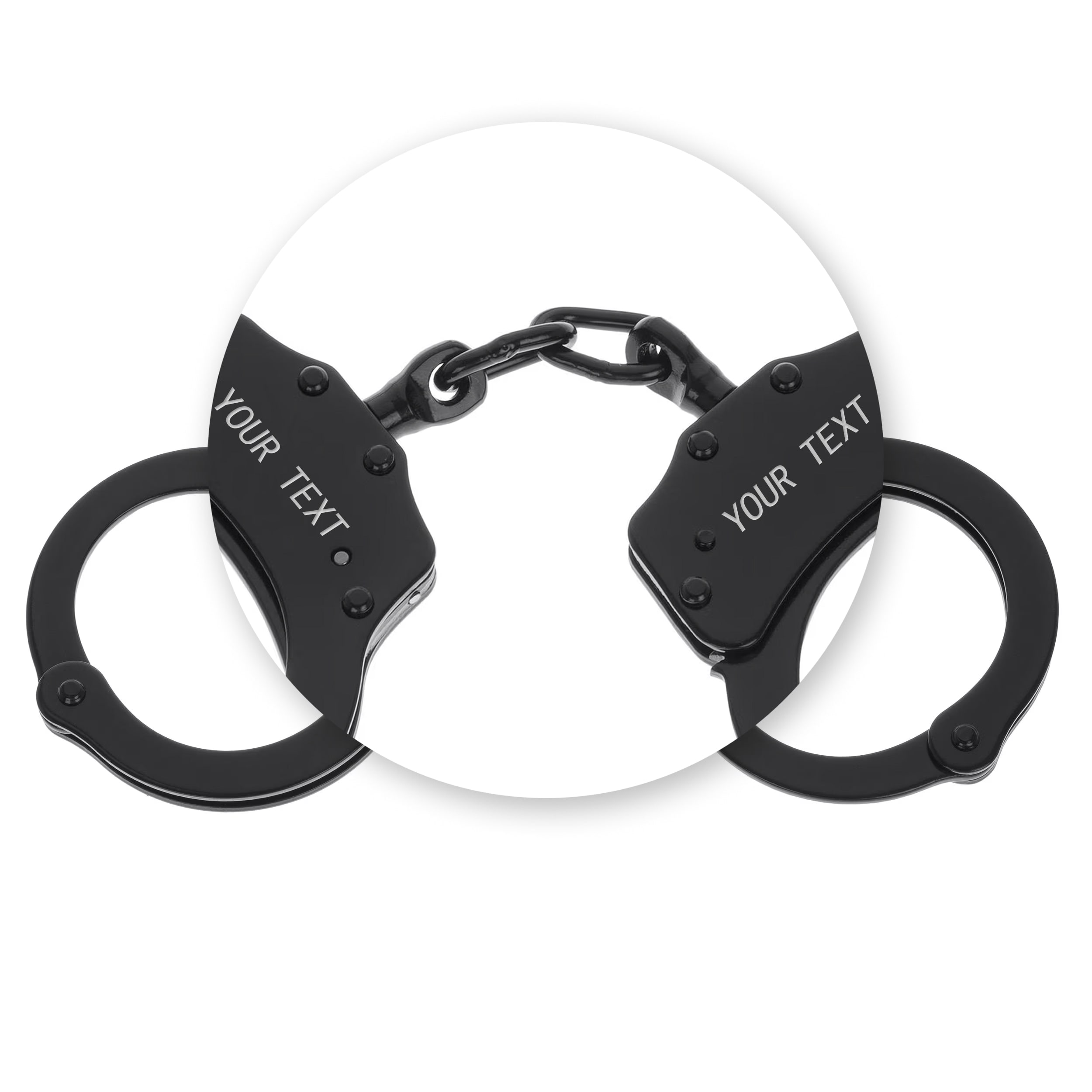 GS Double Lock Chain Handcuffs - Black