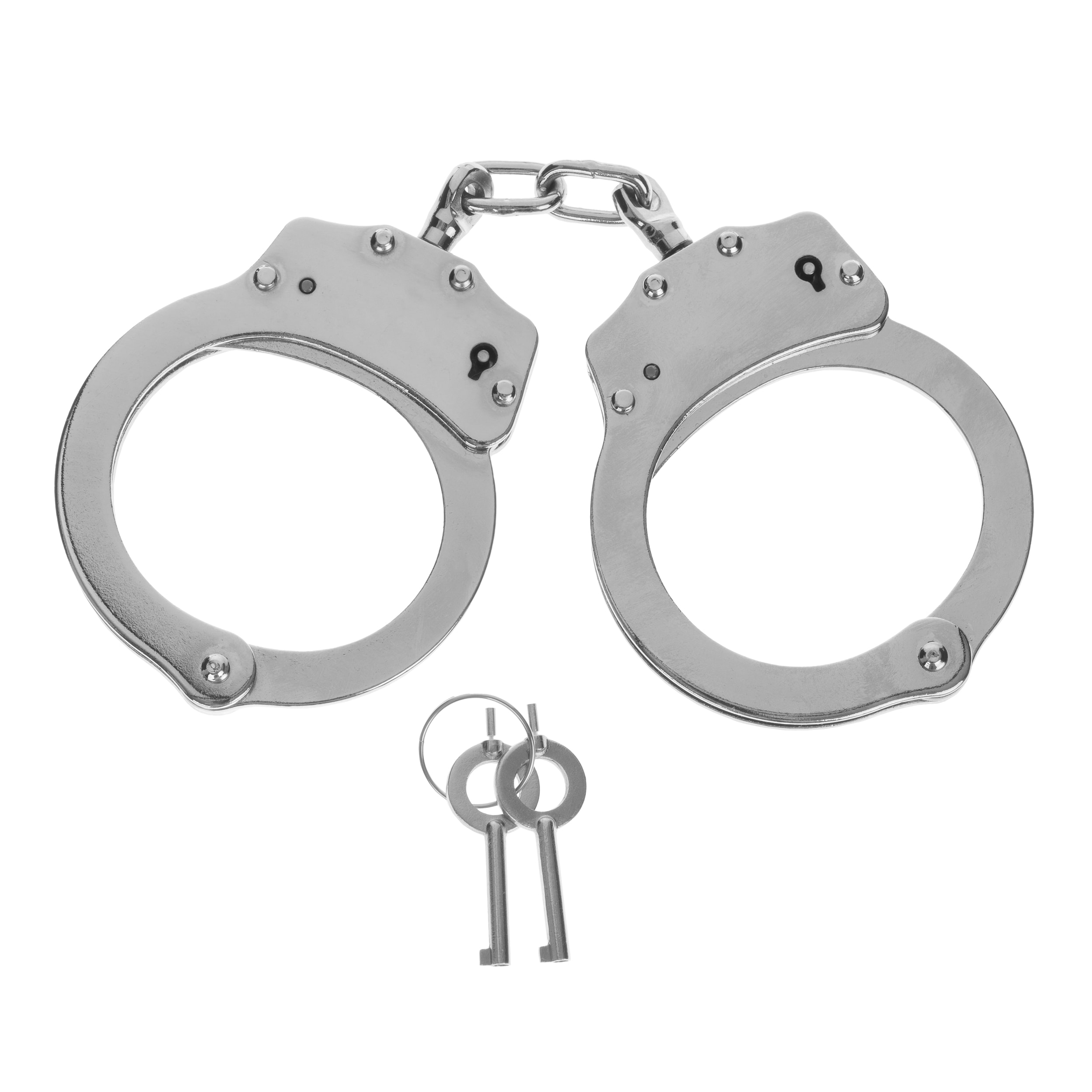 GS Double Lock Chain Handcuffs - Silver