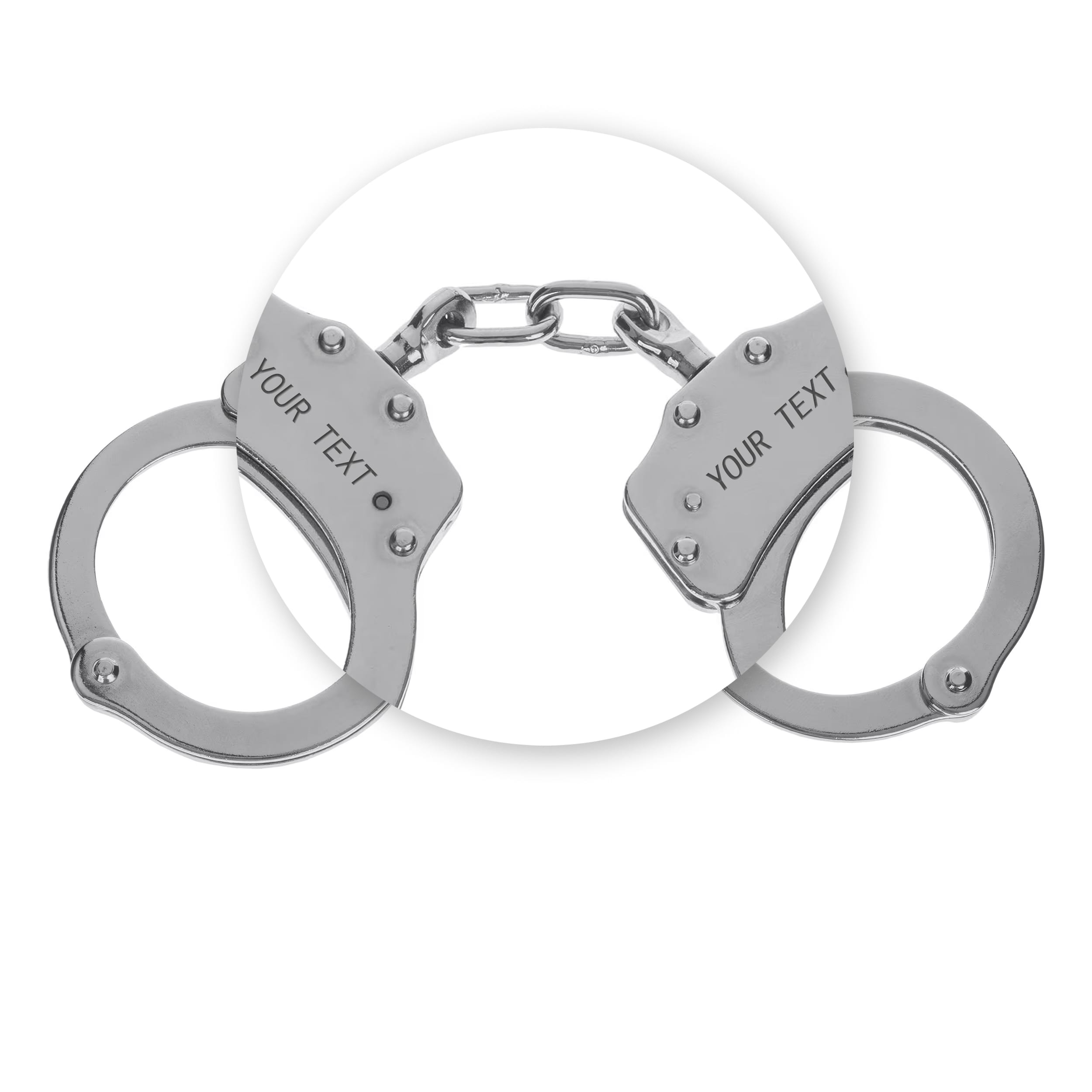 GS Double Lock Chain Handcuffs - Silver