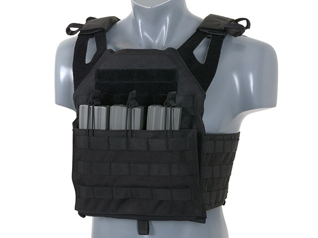 8Fields Jump Plate Carrier Cummerbund Tactical Vest - Black