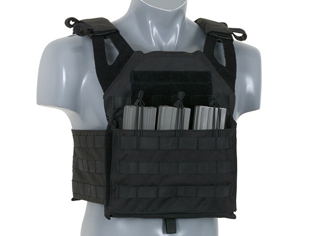 8Fields Jump Plate Carrier Cummerbund Tactical Vest - Black