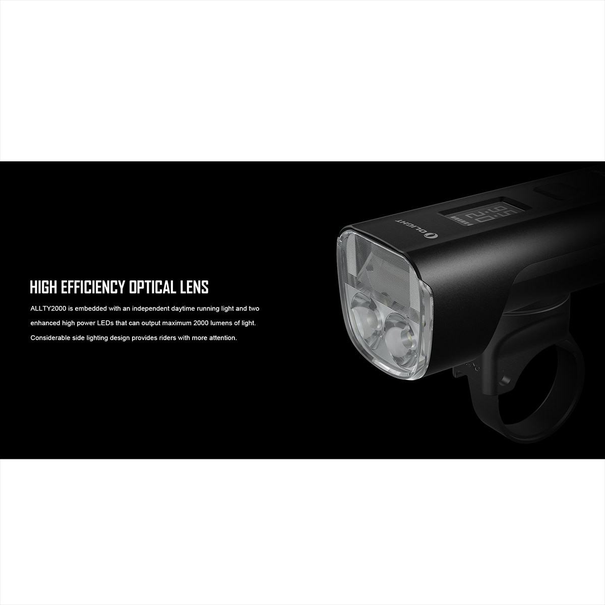 Olight Magicshine Allty2000 Front Bike Light with mount - 2000 lumens