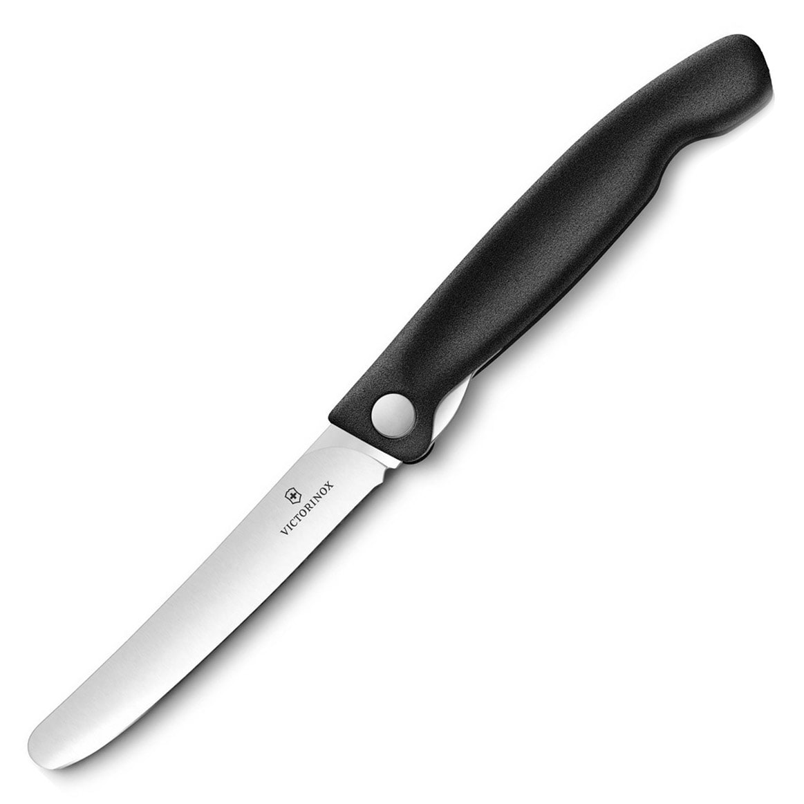 Victorinox Plain Edge Rounded Tip Kitchen Knife - Black