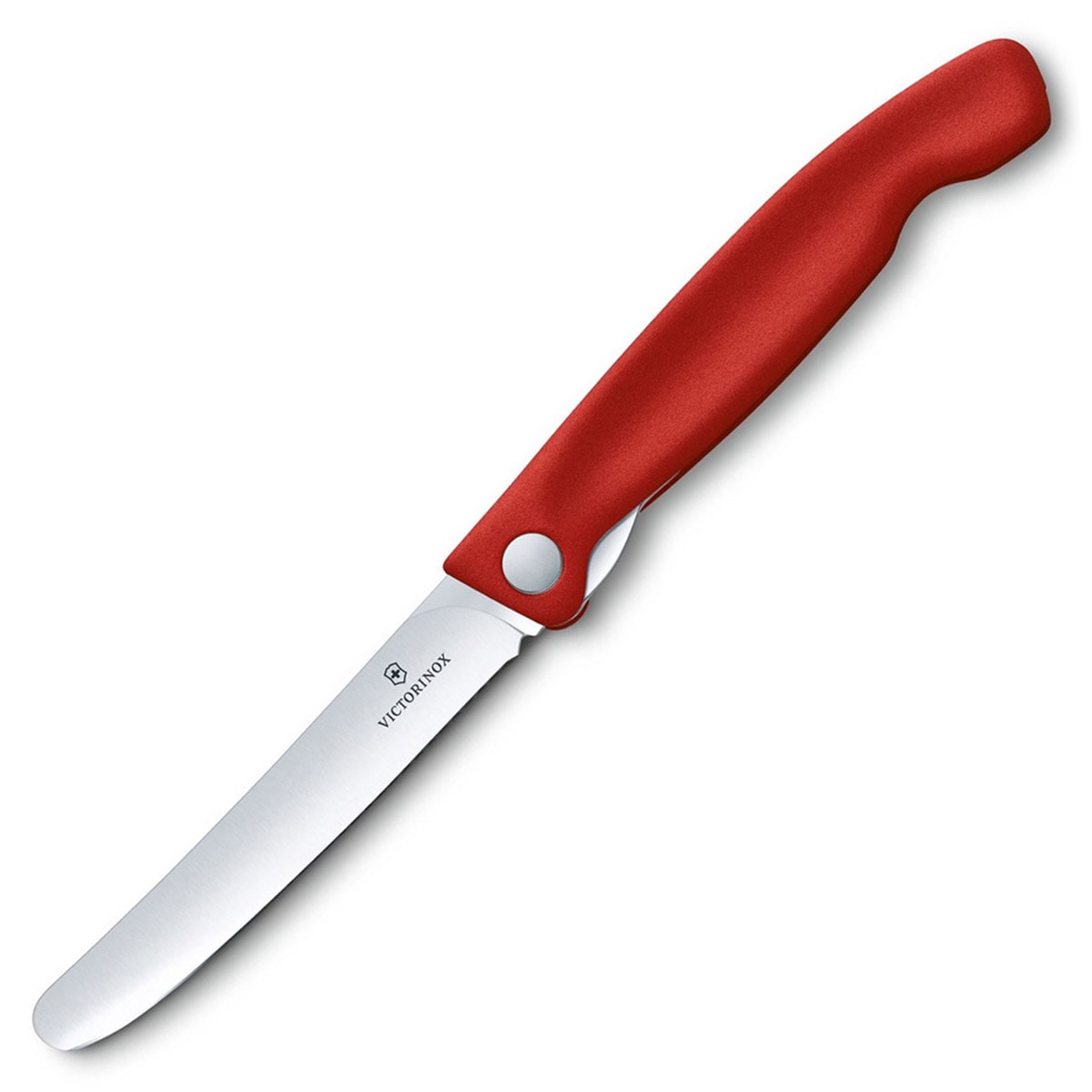 Victorinox Plain Edge Rounded Tip Kitchen Knife - Red