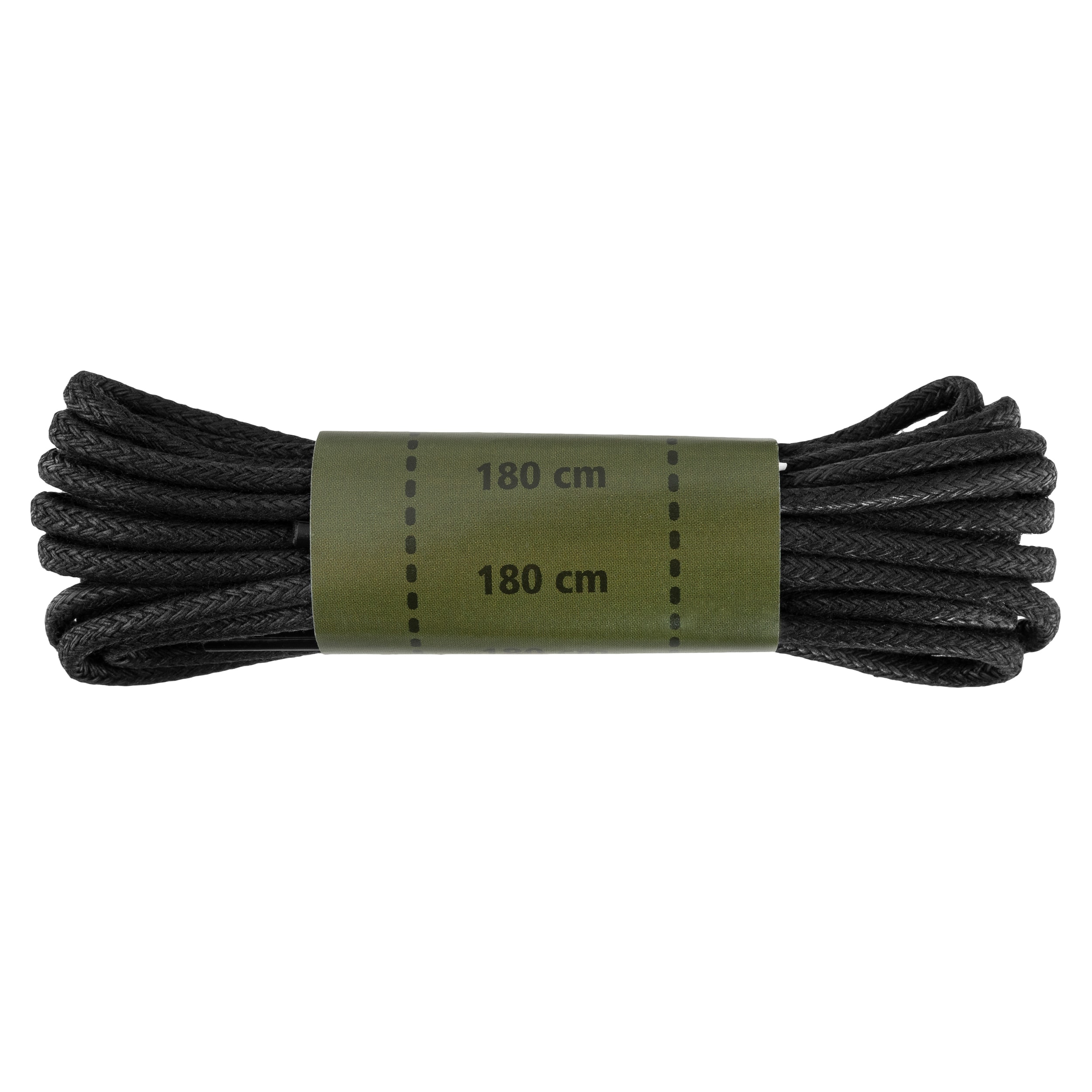 Mil-Tec Shoelaces Waxed 180 cm Black - 2 pairs