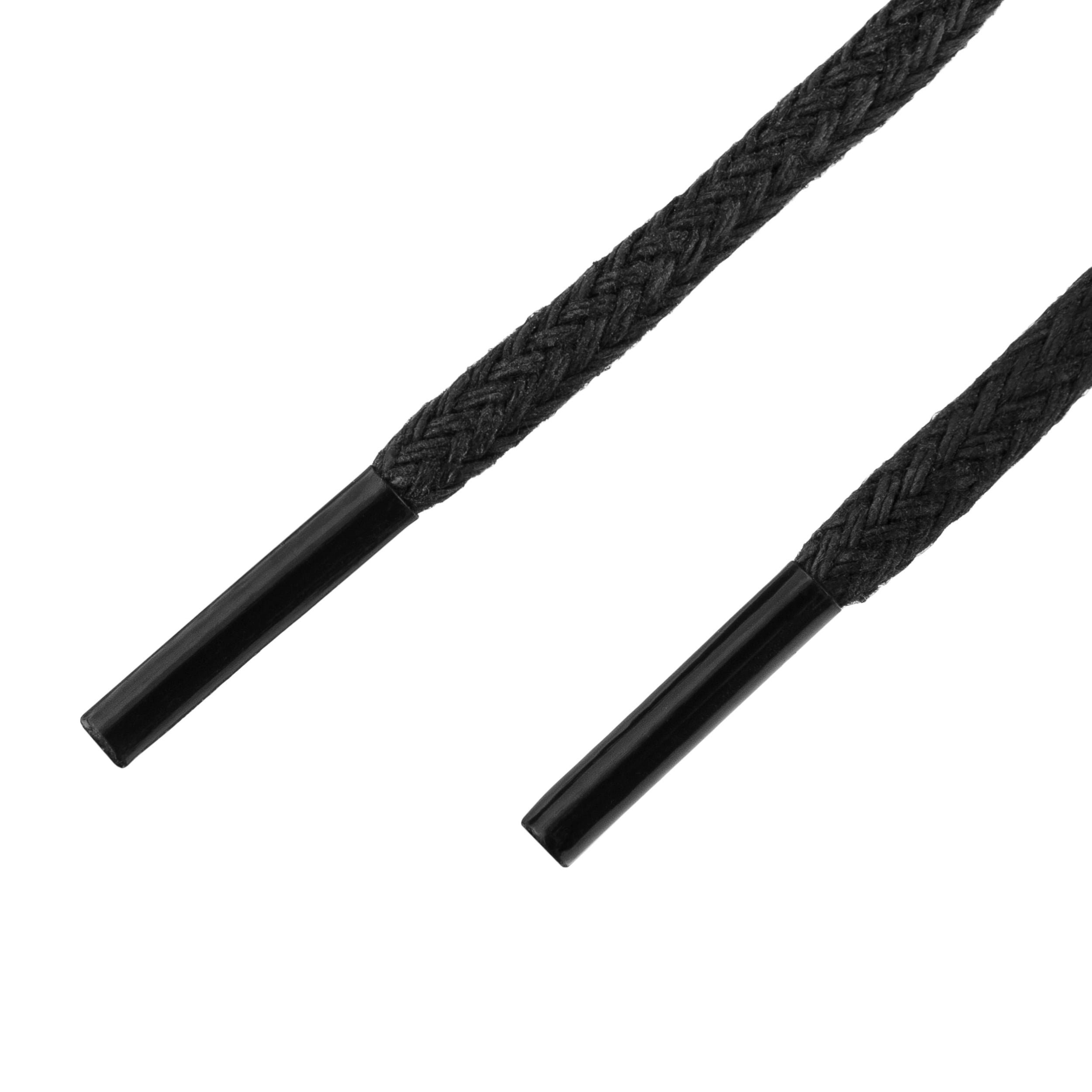 Mil-Tec Shoelaces Waxed 180 cm Black - 2 pairs