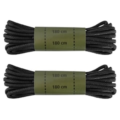 Mil-Tec Shoelaces Waxed 180 cm Black - 2 pairs