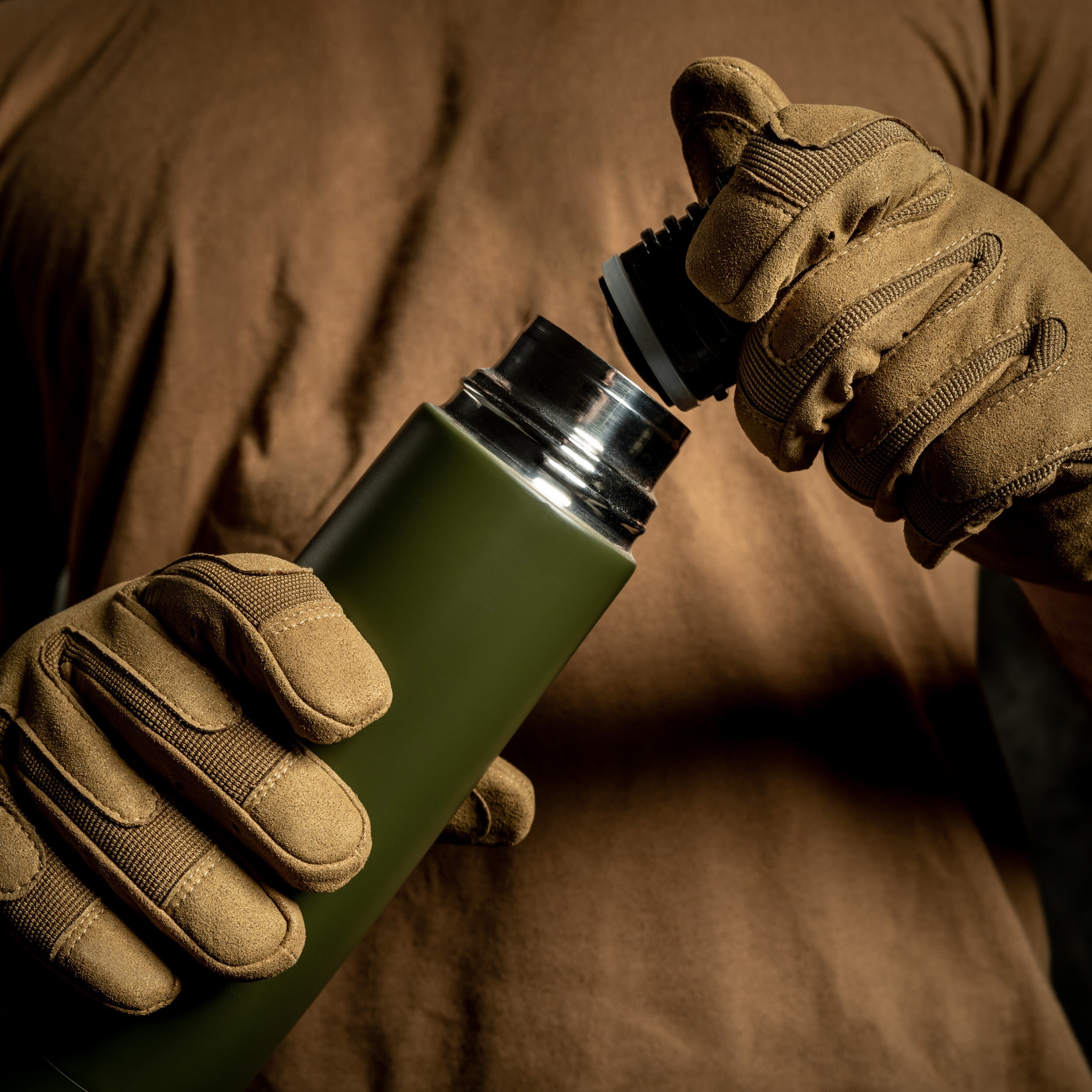 Mil-Tec Stainless Steel Vacuum Flask 500 ml - Olive