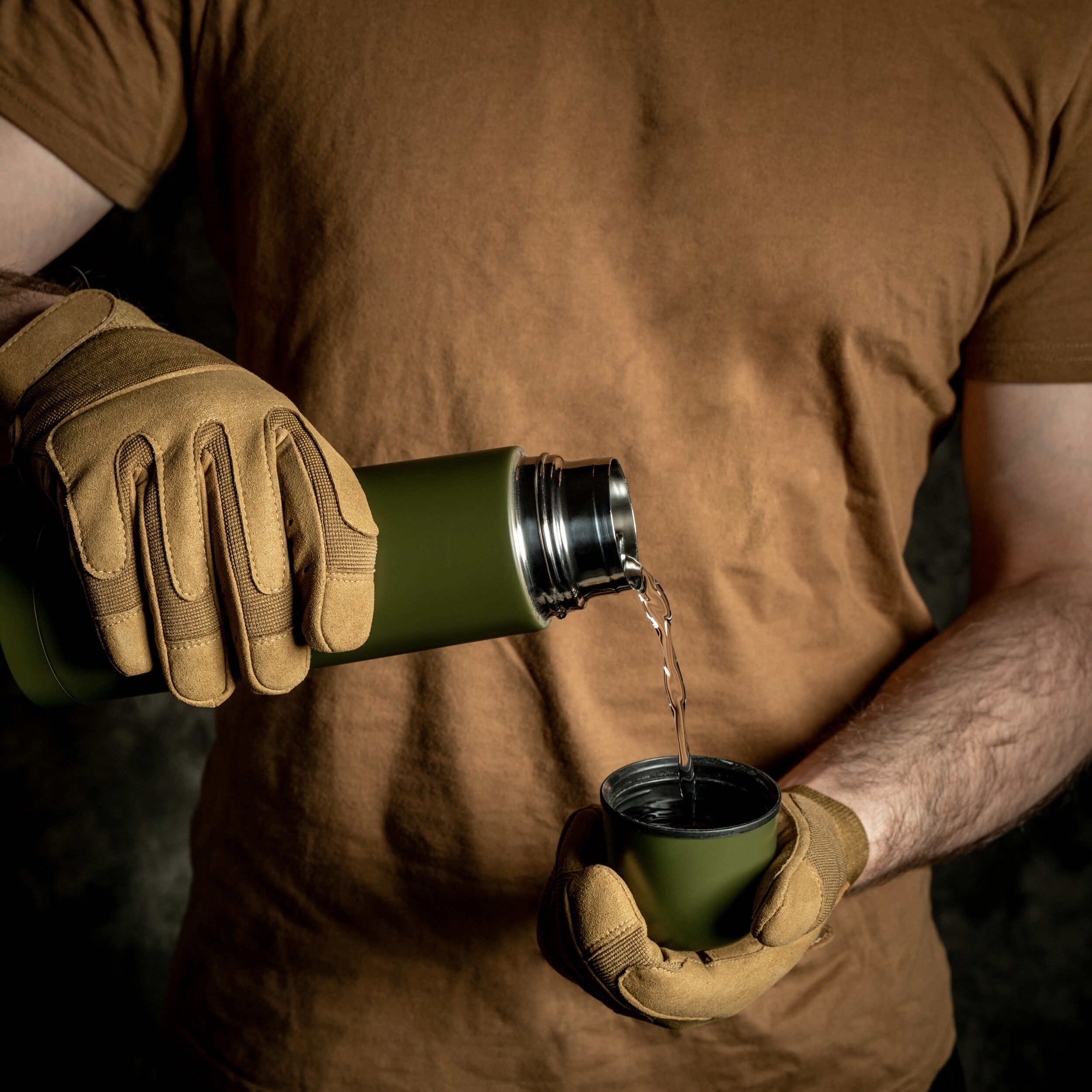 Mil-Tec Stainless Steel Vacuum Flask 500 ml - Olive